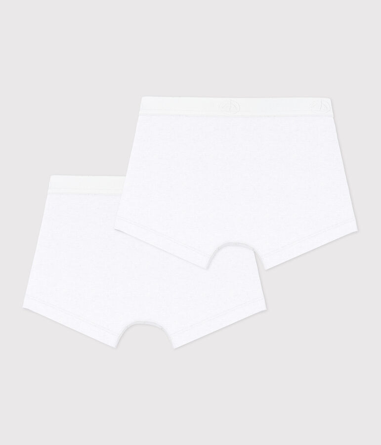 Lot de 2 boxers blancs petit gar&ccedil;on multicouleur