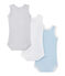 Set van 3 mouwloze body's voor babyjongens wit LOT