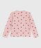 Cardigan enfant en coton imprimé rose JOLI/blanc MULTICO