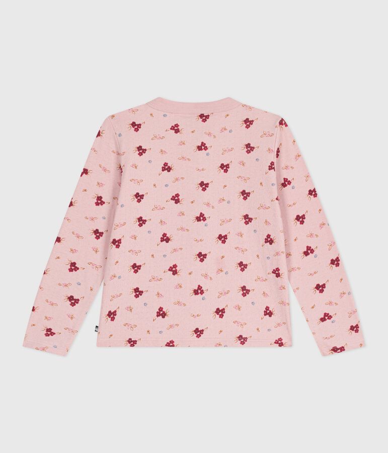 Katoenen cardigan met print voor kinderen roze/multicouleur