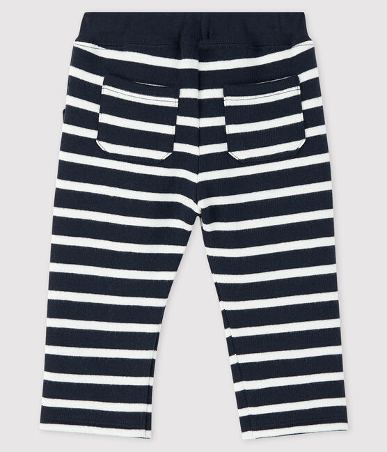 Marinière broek babyjongen blauw SMOKING/wit MARSHMALLOW