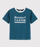 T-shirt met zeefdruk jongens kinderen blauw SHADOW