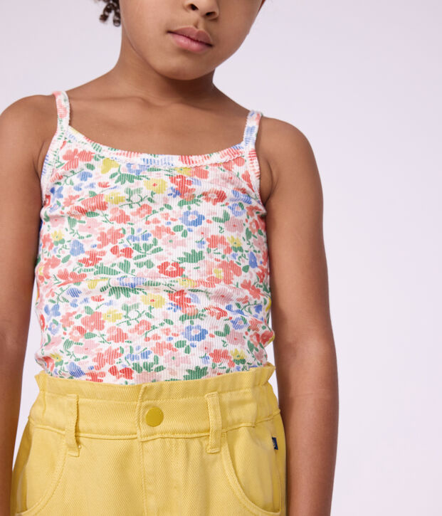 Setje met katoenen hemdjes met bloemenprint voor kinderen multicouleur