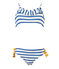 Maillot de bain fille 2 pièces blanc MARSHMALLOW/bleu PERSE