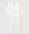 Dors-bien bébé fleuri en coton biologique blanc MARSHMALLOW/blanc MULTICO