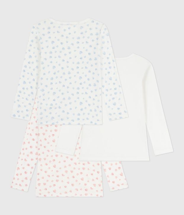 Katoenen T-shirts met lange mouwen en hartjesprint voor kinderen multicouleur