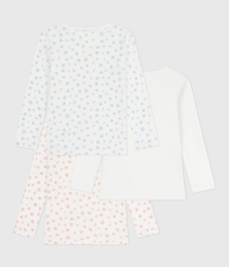 Katoenen T-shirts met lange mouwen en hartjesprint voor kinderen multicouleur