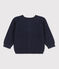 Cardigan bébé en tricot de coton bleu SMOKING