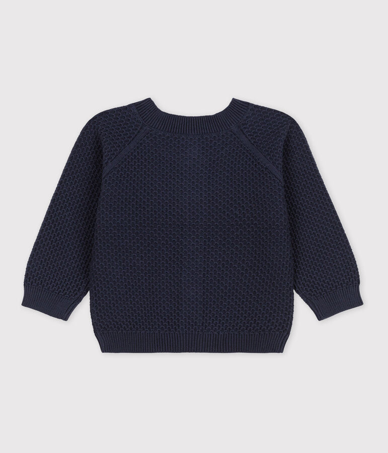 Babycardigan in tricot van katoen blauw