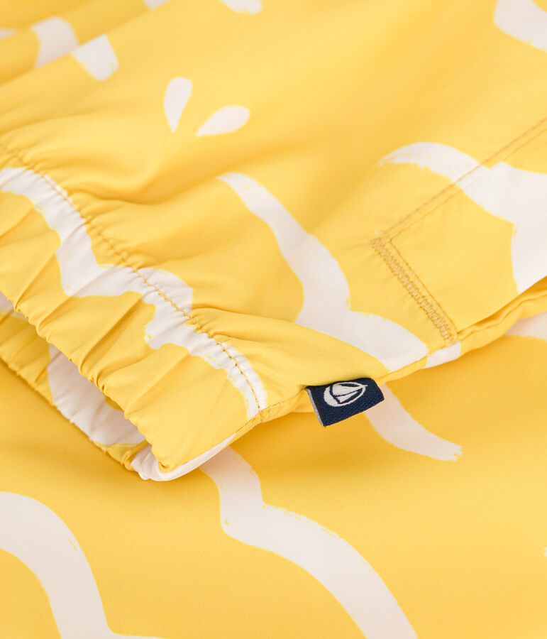 Ultralichte windstopper voor kinderen geel/wit