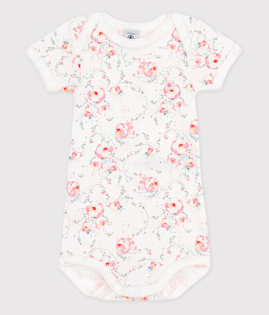 Body manches courtes bébé blanc ECUME/blanc MULTICO