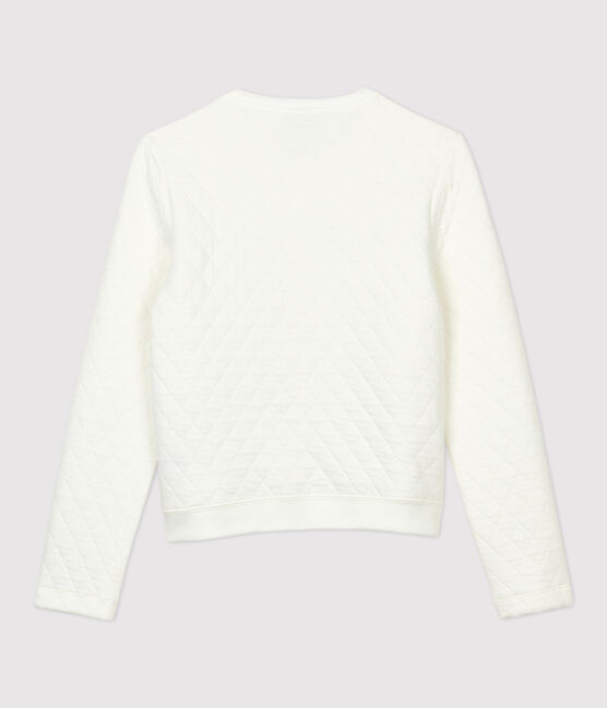 Dames cardigan van gewatteerde tubic. wit MARSHMALLOW