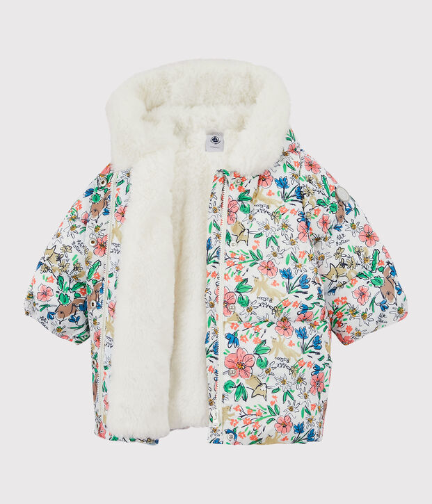 Doudoune matelass&eacute;e b&eacute;b&eacute;. blanc/multicouleur