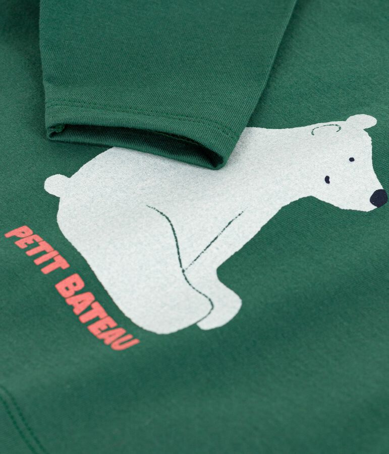 Tee-shirt b&eacute;b&eacute; en coton &agrave; manches longues vert