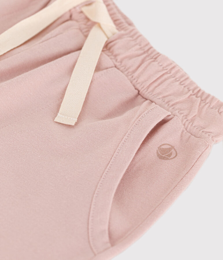 Short en coton enfant fille rose