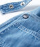 Salopette courte en demin clair bébé clair bleu DENIM CLAIR