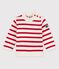 Pull en jersey bébé blanc MARSHMALLOW/rouge TERKUIT