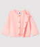 Cardigan bébé fille en tubique rose MINOIS