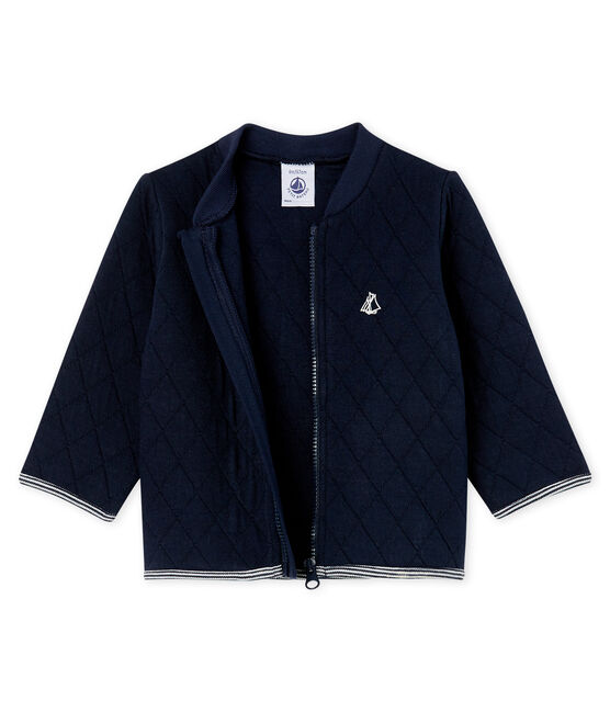 Cardigan bébé garçon en tubique matelassé bleu SMOKING CN