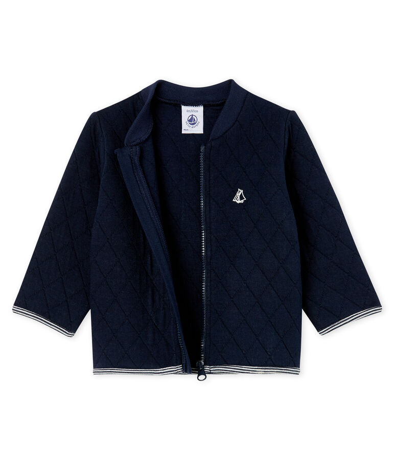 Cardigan babyjongen van gewatteerde tubic blauw SMOKING CN