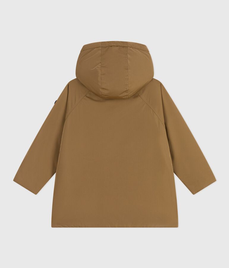 Parka enfant mi-longue unie marron