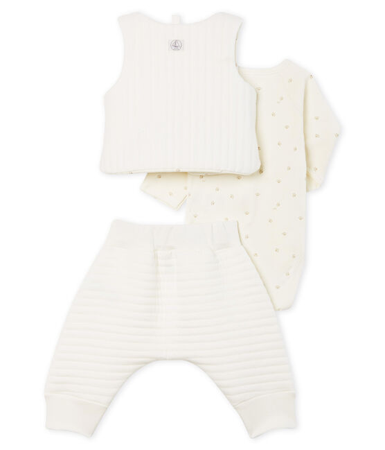Drie babykledingstukken van tubic wit MARSHMALLOW
