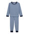 Pyjama petit garçon bleu LIMOGES/blanc MARSHMALLOW