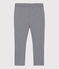Meisjesbroek in dubbele jerseystof blauw SMOKING/wit MARSHMALLOW