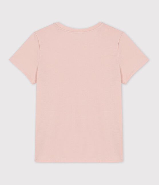 DE STRAIGHT-FIT, T-shirt voor dames met ronde hals in biokatoen roze SALINE