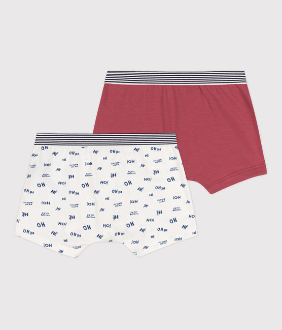 Set van 2 boxershorts voor jongens in katoen en elastaan variante 1