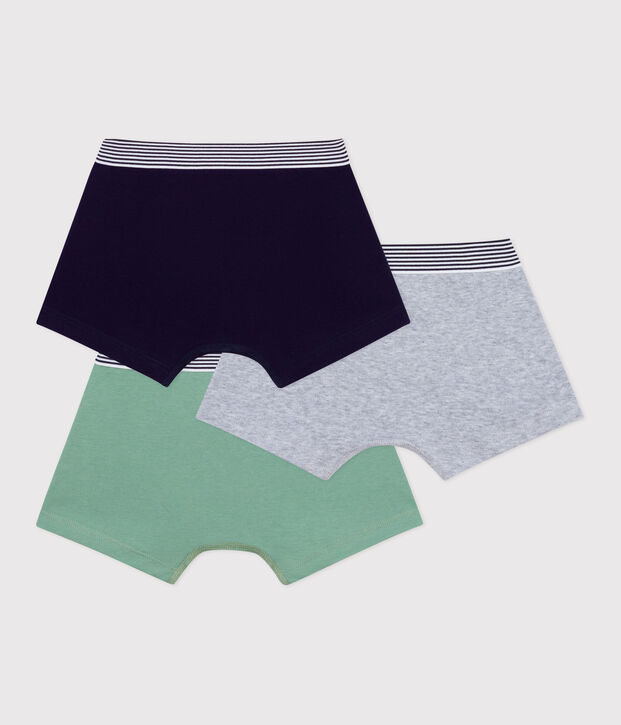 Lot de boxers enfant en coton uni multicouleur