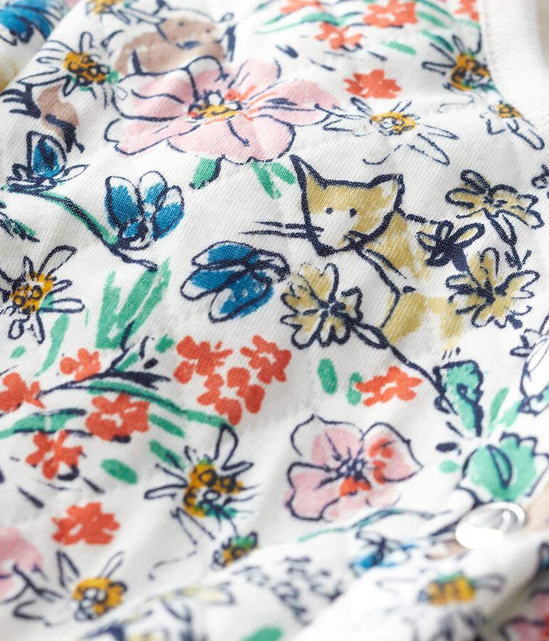 Meisjescardigan van tubic wit/multicouleur