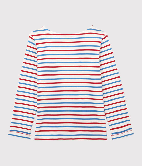 Marinière en coton Femme blanc MARSHMALLOW/rouge BRASIER/bleu PEPS