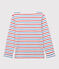 Marinière en coton Femme blanc MARSHMALLOW/rouge BRASIER/bleu PEPS