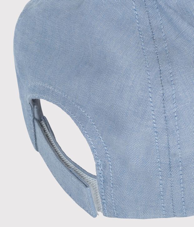 Pet van lichte spijkerstof voor baby's - Petit Bateau blauw