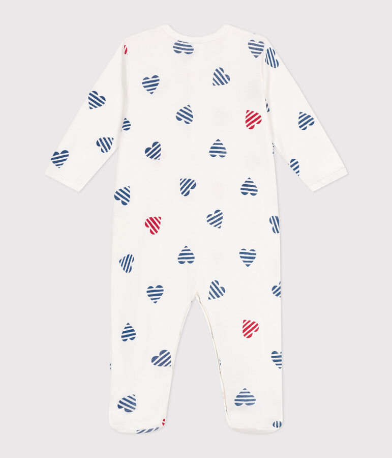 Pyjama b&eacute;b&eacute; en coton c&oelig;urs ray&eacute; blanc/multicouleur