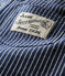 Broek van gestreepte mesh babyjongen blauw SMOKING/wit MARSHMALLOW