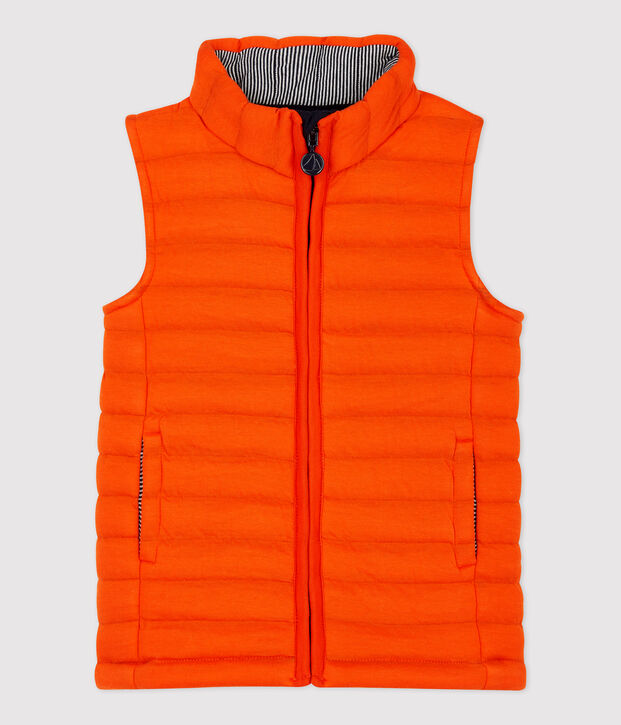 Blouson en tubique matelass&eacute; enfant fille / gar&ccedil;on orange