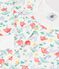 Kinderpyjama van fleece met paddestoelenprint wit/multicouleur