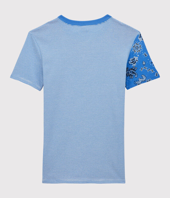Tee-shirt L'ICONIQUE col rond en coton bio Femme rouge PEPS/blanc MULTICO