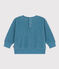 Sweater van velours voor baby's blauw POLOCHON