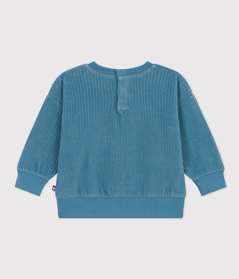 Sweater van velours voor baby's blauw