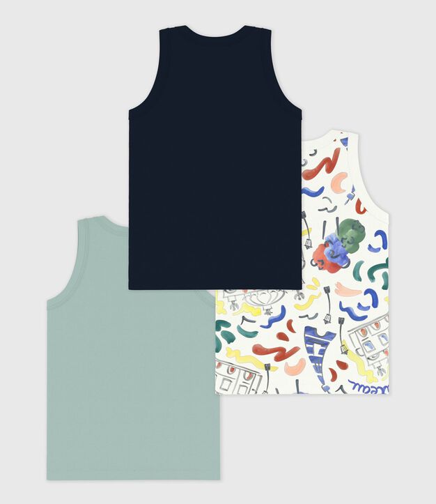 Setje met 2 katoenen kinderhemdjes met Op&eacute;ra-print multicouleur