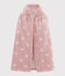 Cape de bain cœurs bébé en éponge rose CHARME/blanc MARSHMALLOW