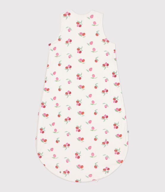 Katoenen babytrappelzak met bloemenprint TOG 1 wit MARSHMALLOW/wit MULTICO