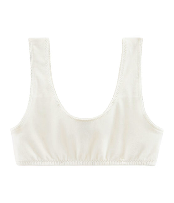 Brassière paddée fille blanc MARSHMALLOW