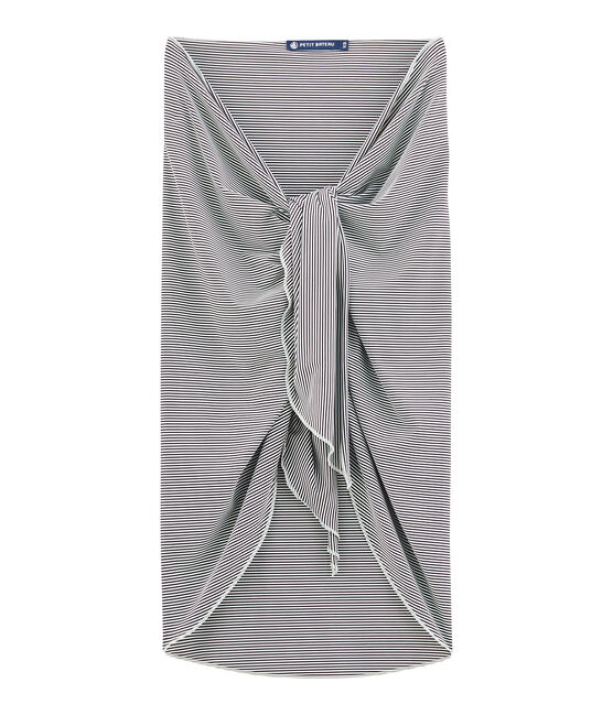 Paréo femme bleu ABYSSE/blanc LAIT