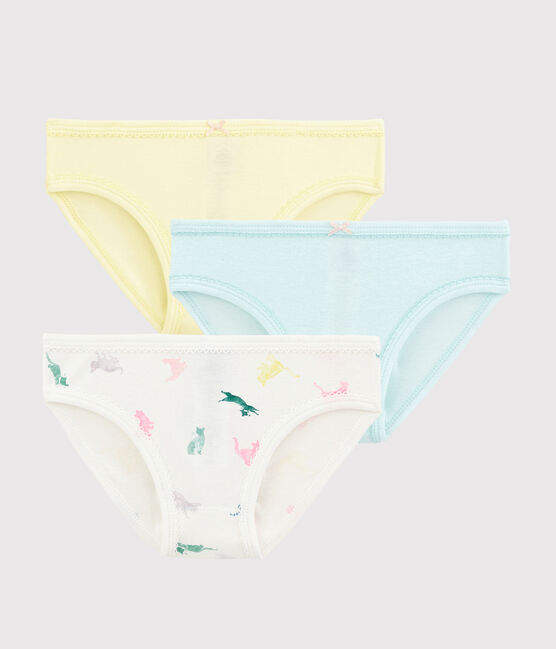 Lot de 3 culottes chats colorés petite fille variante 1