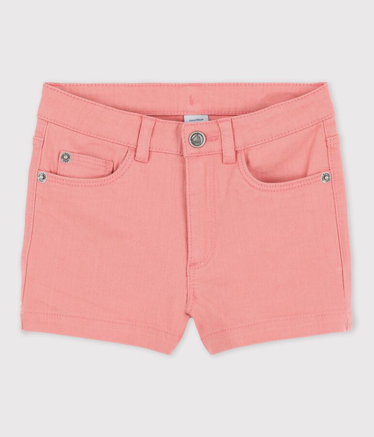 Short en denim enfant fille rose PAPAYE