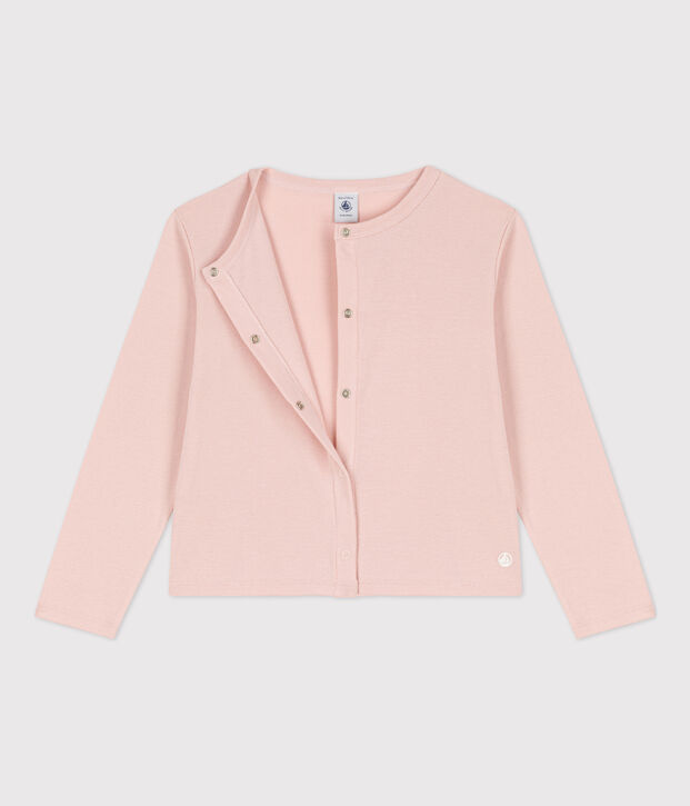 Cardigan en coton enfant fille rose